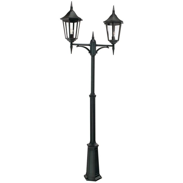 elstead lighting Valencia Grande 2 Light Twin Head Lamp Post - Black