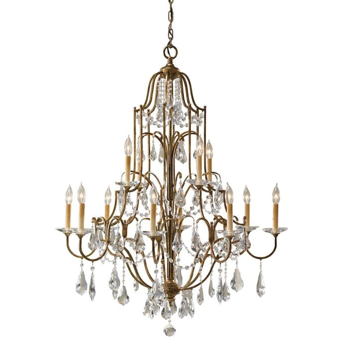 elstead lighting Valentina 12 Light Multi-Light-Tier Chandelier - Oxidized Bronze