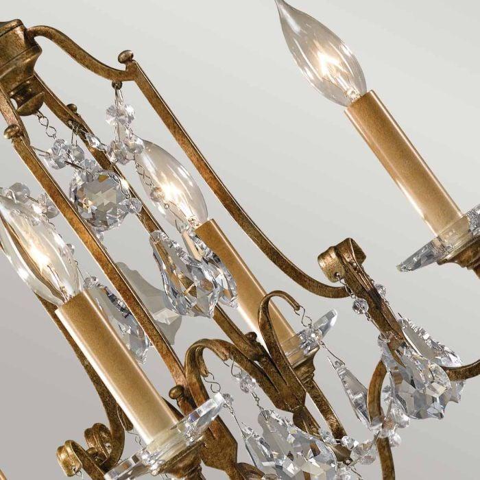 Elstead Lighting Valentina 4 Light Chandelier - Oxidized Bronze