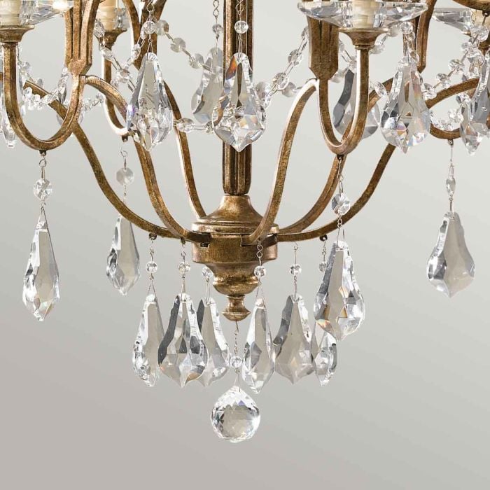 Elstead Lighting Valentina 6 Light Chandelier - Oxidized Bronze