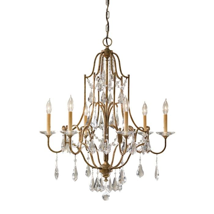 elstead lighting Valentina 6 Light Chandelier - Oxidized Bronze