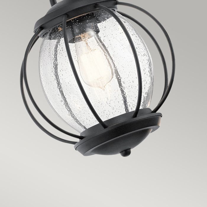 Elstead Lighting Vandalia 1 Light Medium Chain Lantern - Textured Black