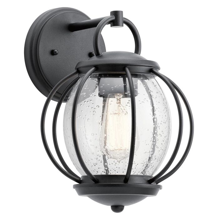 elstead lighting Vandalia 1 Light Wall Lantern - Textured Black