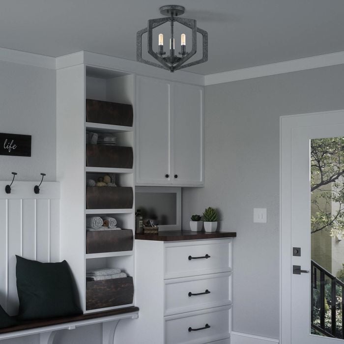 Elstead Lighting Vanguard 3 Light Pendant - Old Black