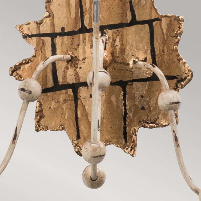 Elstead Lighting Venetian 3 Light Wall Light - Beige Patina & Gold