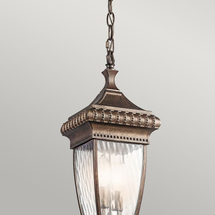 Elstead Lighting Venetian Rain 2 Light Chain Lantern - Brushed Bronze