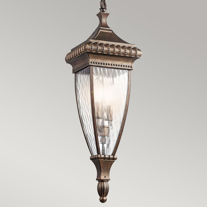 Elstead Lighting Venetian Rain 2 Light Chain Lantern - Brushed Bronze