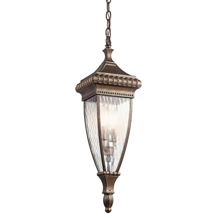 elstead lighting Venetian Rain 2 Light Chain Lantern - Brushed Bronze