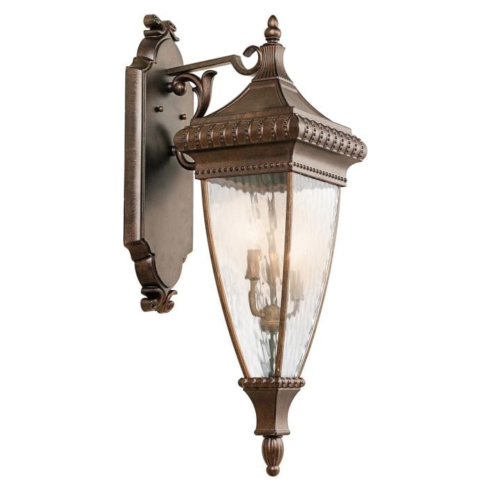 elstead lighting Venetian Rain 3 Light Large Wall Lantern - Brushed Bronze