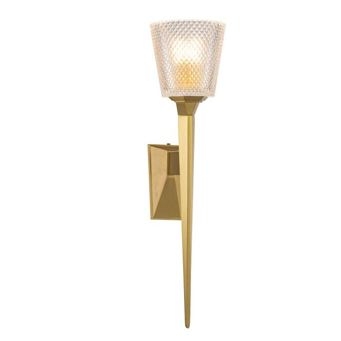 elstead lighting Verity 1 Light Wall Light - Brushed Brass