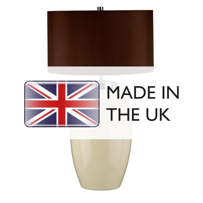 Elstead Lighting Victor 1 Light Large Table Lamp - Cream