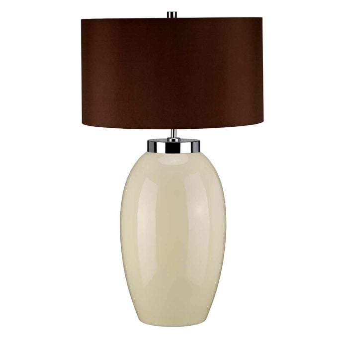 elstead lighting Victor 1 Light Large Table Lamp - Cream