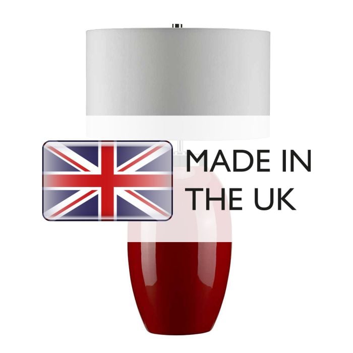 Elstead Lighting Victor 1 Light Large Table Lamp - Red