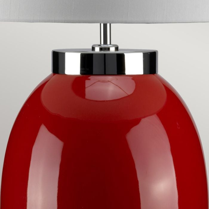 Elstead Lighting Victor 1 Light Large Table Lamp - Red
