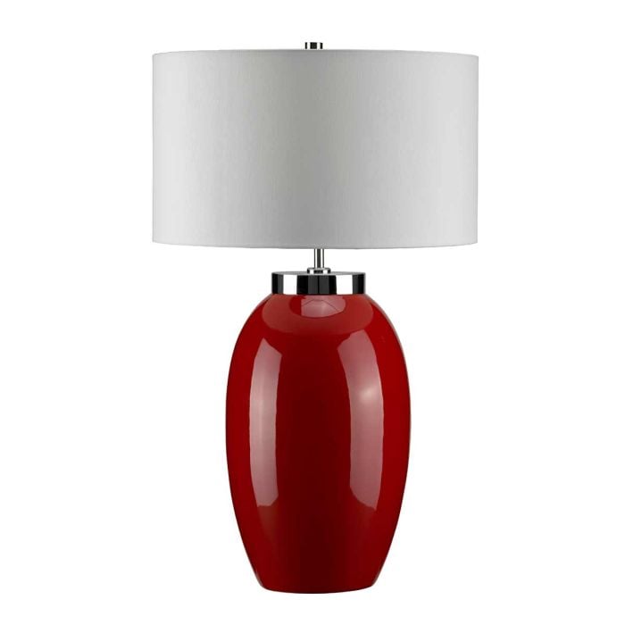 elstead lighting Victor 1 Light Large Table Lamp - Red