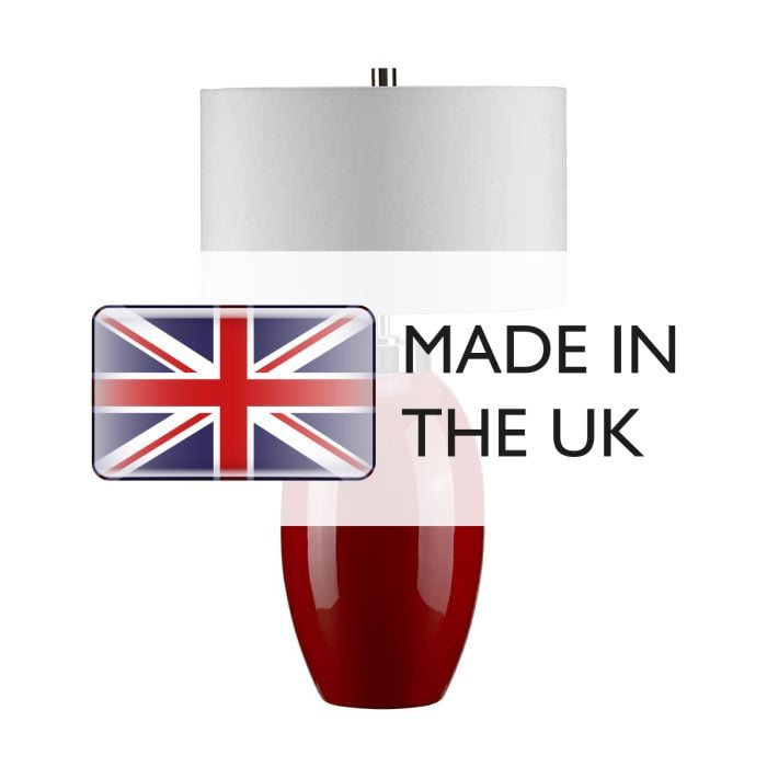 Elstead Lighting Victor 1 Light Small Table Lamp - Red