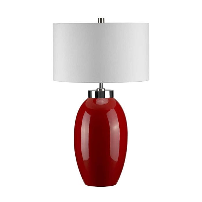 elstead lighting Victor 1 Light Small Table Lamp - Red