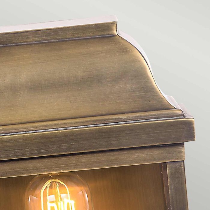 Elstead Lighting Victoria 1 Light Wall Lantern - Aged Brass