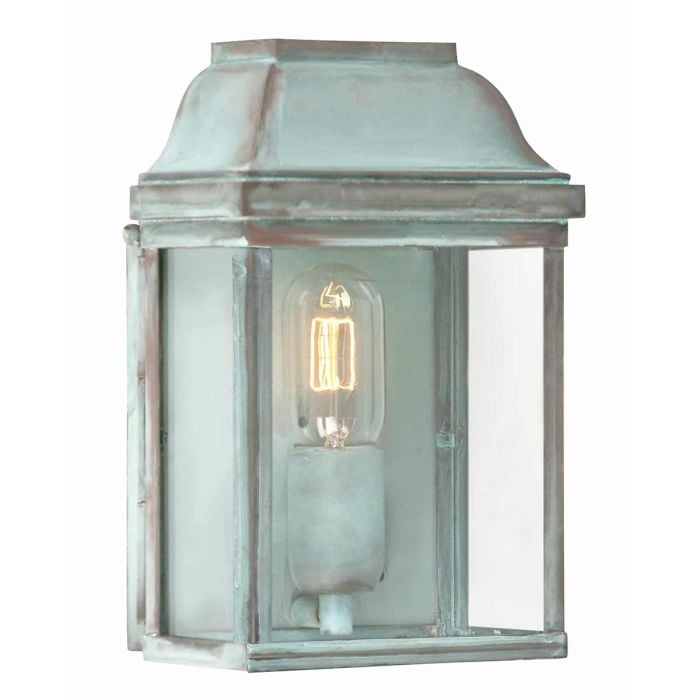 elstead lighting Victoria 1 Light Wall Lantern - Verdigris