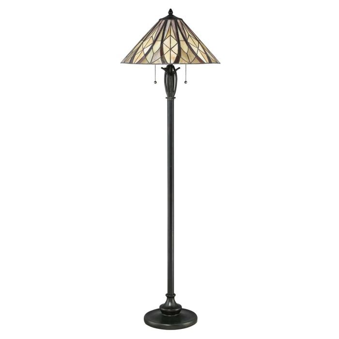 Elstead Lighting Victory 2 Light Floor Lamp - Valiant Bronze