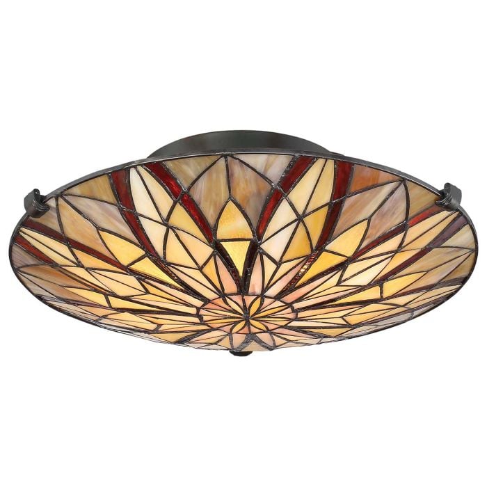 Elstead Lighting Victory 2 Light Semi-Flush - Valiant Bronze