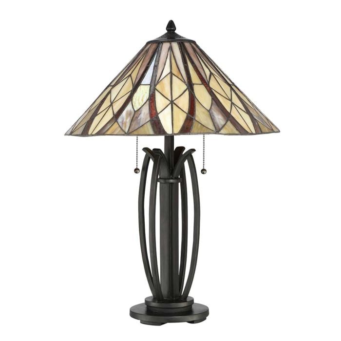 Elstead Lighting Victory 2 Light Table Lamp - Valiant Bronze