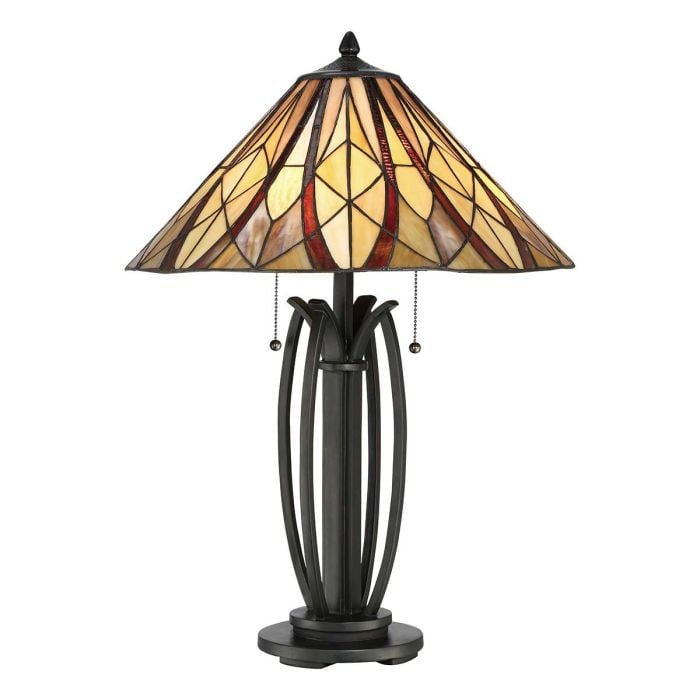 elstead lighting Victory 2 Light Table Lamp - Valiant Bronze