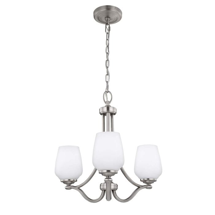 elstead lighting Vintner 3 Light Chandelier - Satin Nickel