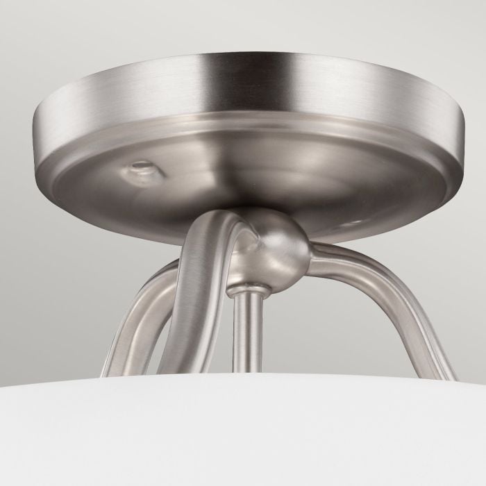 Elstead Lighting Vintner 3 Light Semi-Flush - Satin Nickel
