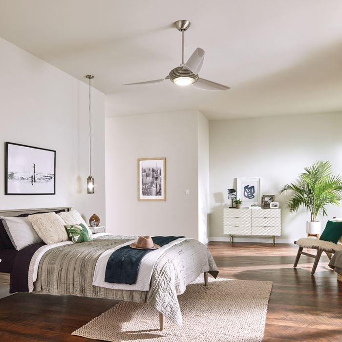 Elstead Lighting Voya - 60in / 152cm Fan - Brushed Stainless Steel