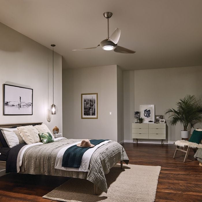 Elstead Lighting Voya - 60in / 152cm Fan - Brushed Stainless Steel