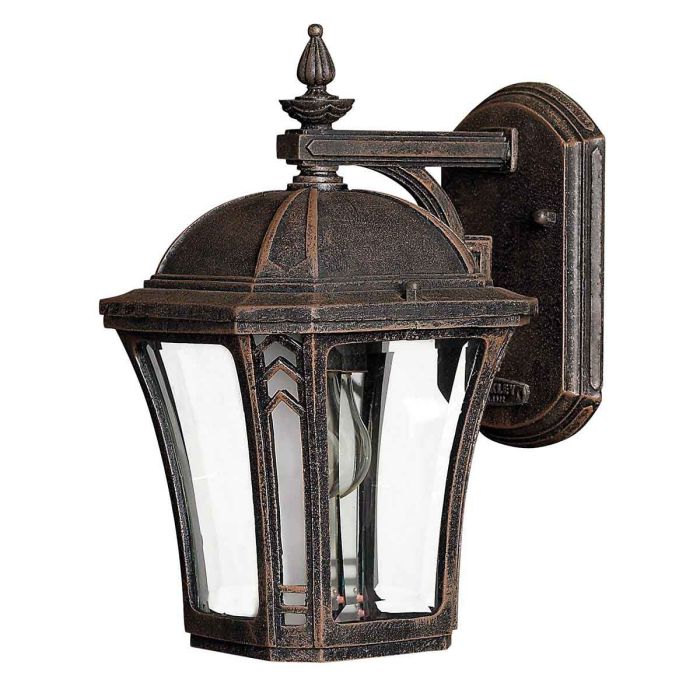 elstead lighting Wabash 1 Light Small Wall Lantern - Mocha