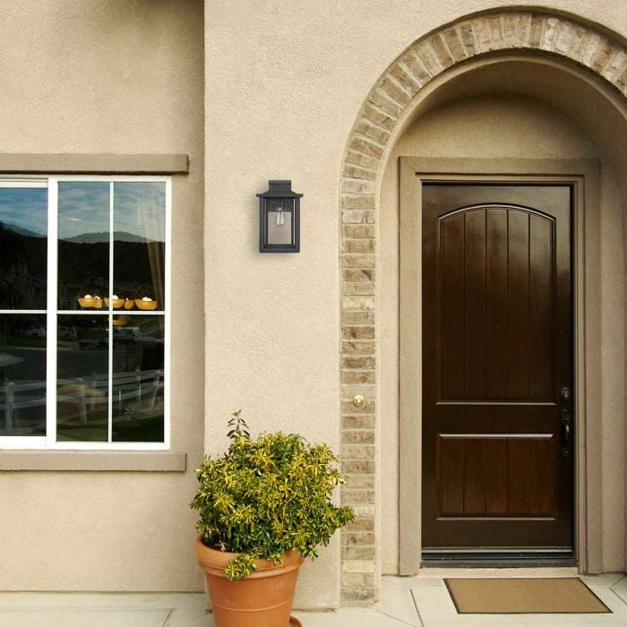 Elstead Lighting Wakefield 1 Wall Lantern - Medium - Earth Black