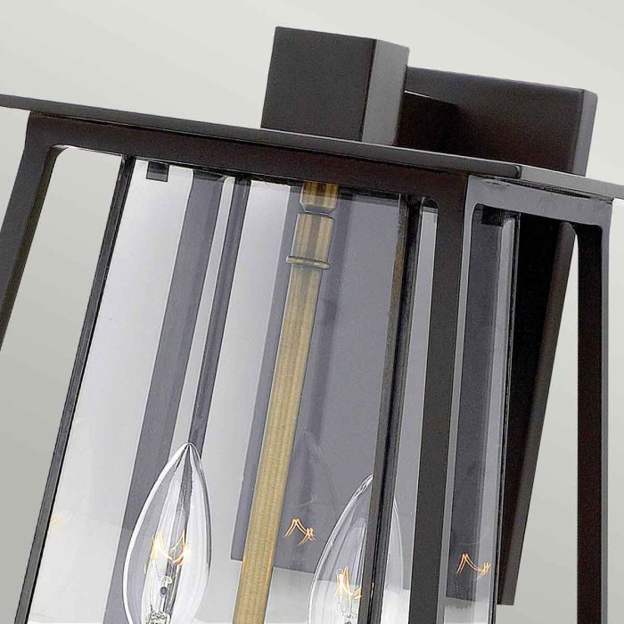 Elstead Lighting Walker 2 Light Large Wall Lantern - Buckeye Bronze With Heritage Brass