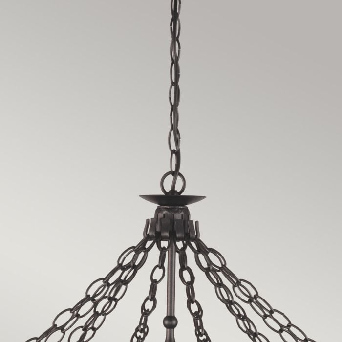 Elstead Lighting Warwick 12 Light Chandelier - Graphite Black