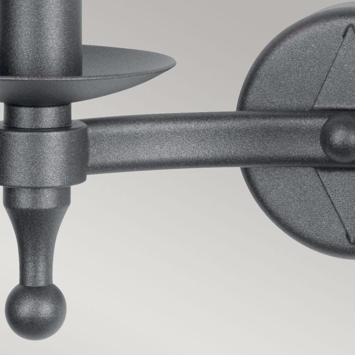 Elstead Lighting Warwick 2 Light Wall Light - Graphite Black