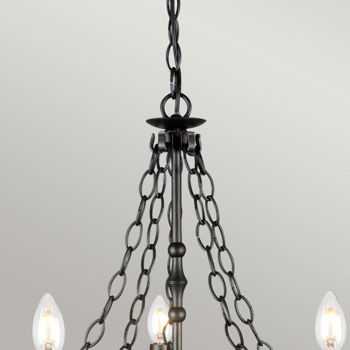 Elstead Lighting Warwick 5 Light Chandelier - Graphite Black
