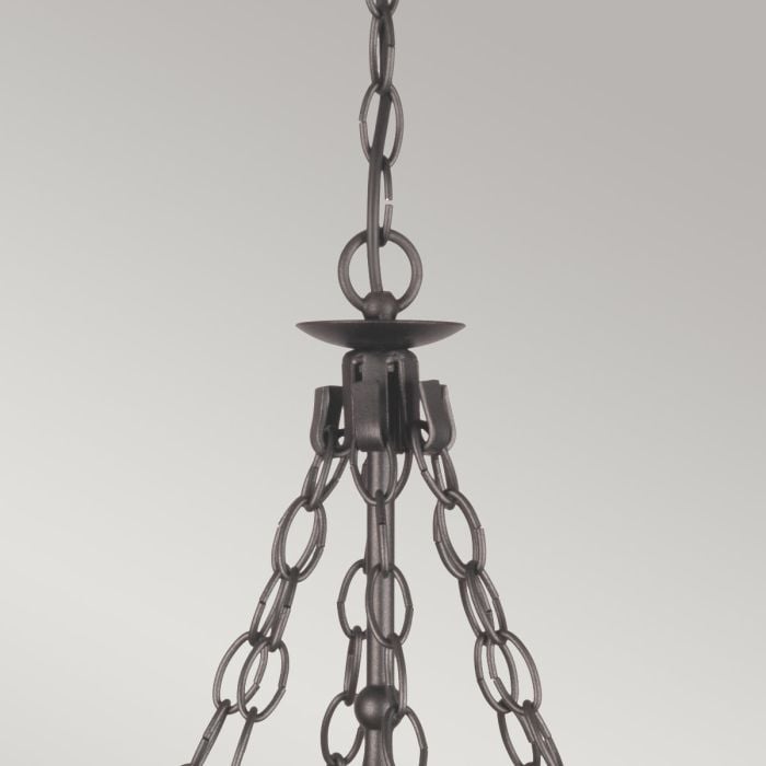 Elstead Lighting Warwick 6 Light Chandelier - Graphite Black