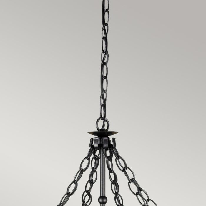 Elstead Lighting Warwick 8 Light Chandelier - Graphite Black
