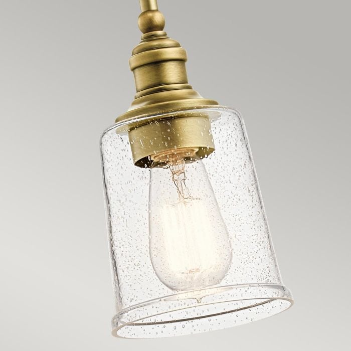 Elstead Lighting Waverly 1 Light Mini Pendant - Natural Brass