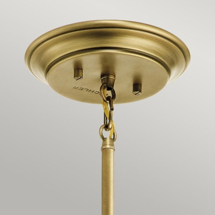 Elstead Lighting Waverly 1 Light Mini Pendant - Natural Brass