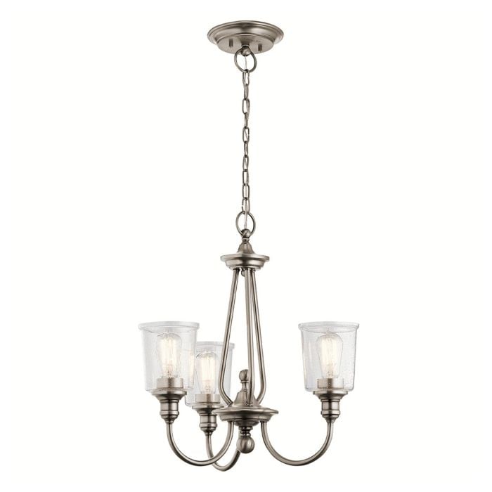 elstead lighting Waverly 3 Light Chandelier - Classic Pewter