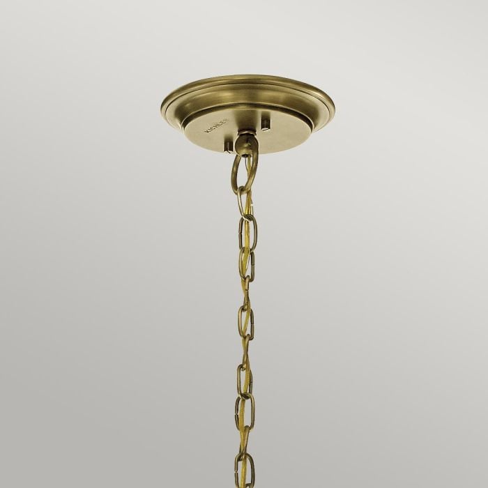 Elstead Lighting Waverly 3 Light Chandelier - Natural Brass