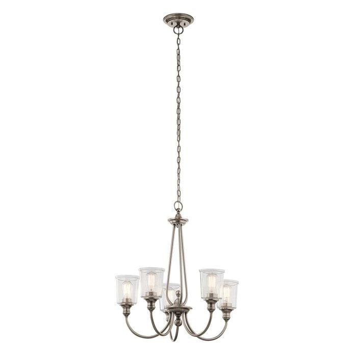 elstead lighting Waverly 5 Light Chandelier - Classic Pewter