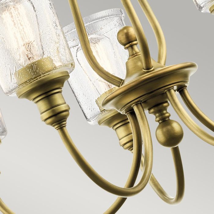Elstead Lighting Waverly 5 Light Chandelier - Natural Brass