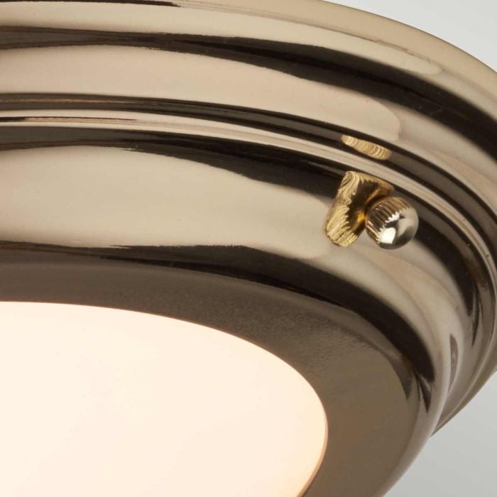 Elstead Lighting Welland 1 Light Flush - Polished Brass