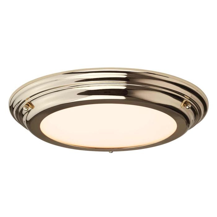 elstead lighting Welland 1 Light Flush - Polished Brass