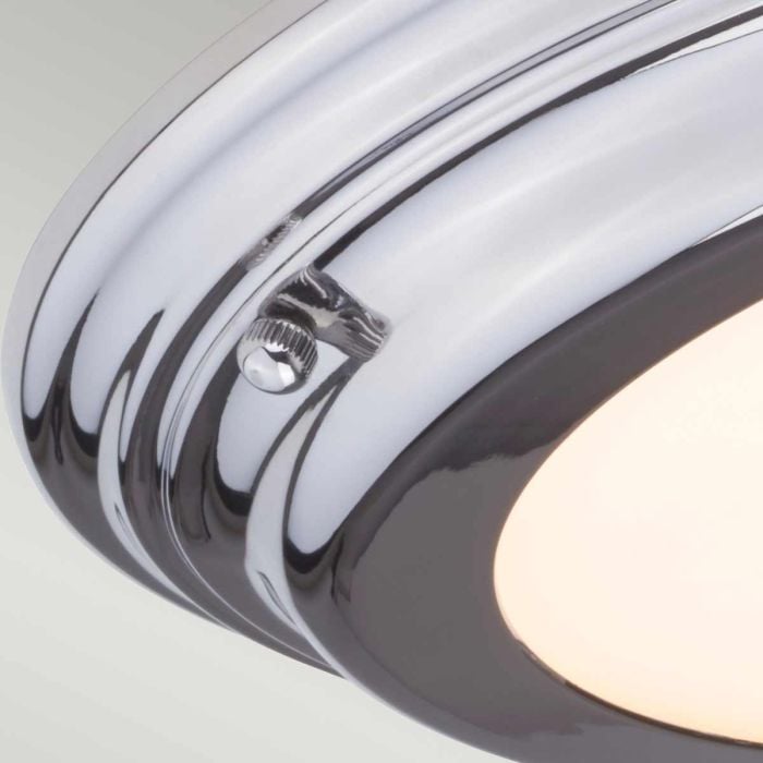 Elstead Lighting Welland 1 Light Flush - Polished Chrome