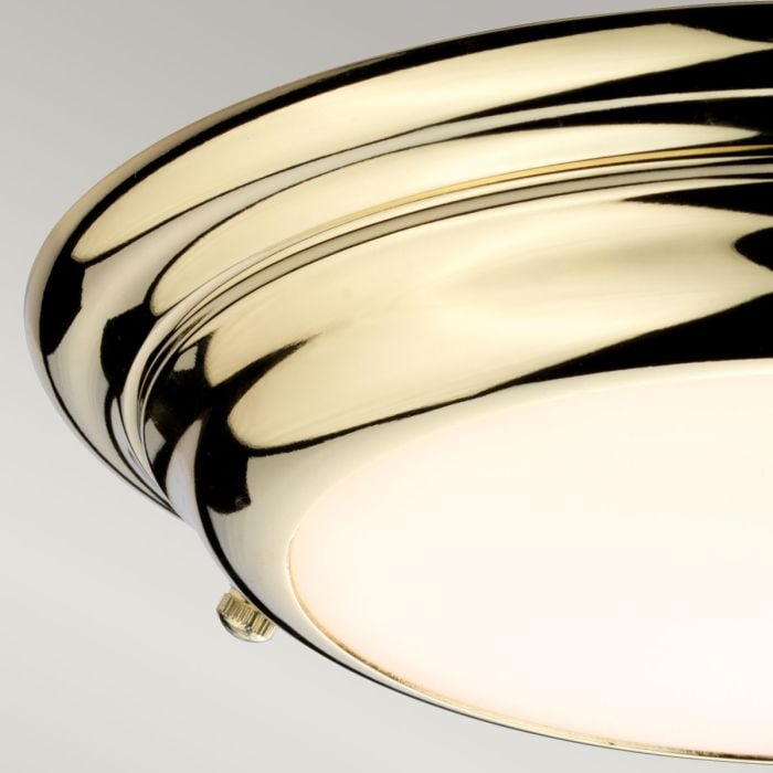 Elstead Lighting Welland 1 Light Mini LED Flush - Polished Brass