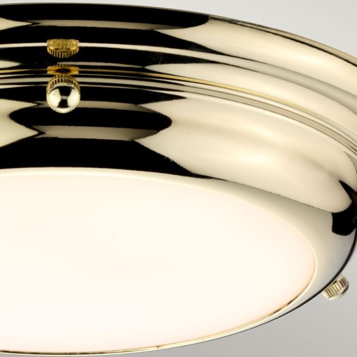 Elstead Lighting Welland 1 Light Mini LED Flush - Polished Brass